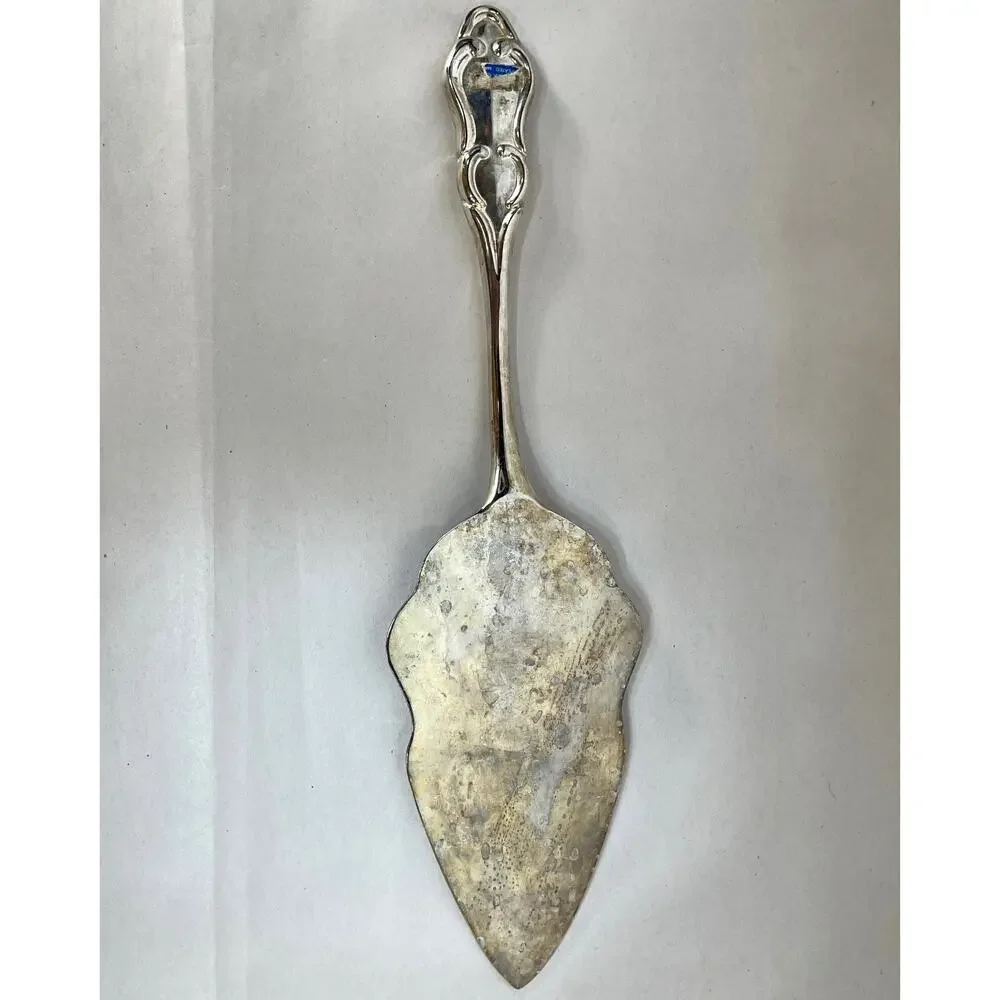 Silver Plated Cake Pie Server Spatula Merry Christmas Holiday Vintage 11.5